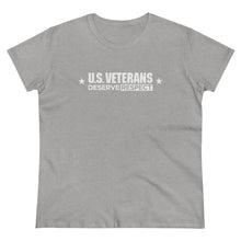 Load image into Gallery viewer, U.S. Veterans Deserve Respect - Women's Heavy Cotton Tee