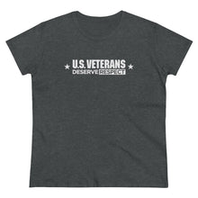 Load image into Gallery viewer, U.S. Veterans Deserve Respect - Women's Heavy Cotton Tee