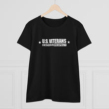 Load image into Gallery viewer, U.S. Veterans Deserve Respect - Women's Heavy Cotton Tee