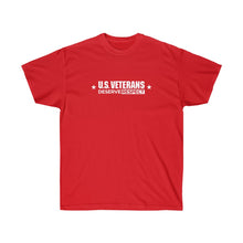 Load image into Gallery viewer, U.S. Veterans Deserve Respect - Unisex Ultra Cotton Tee