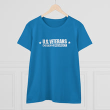 Load image into Gallery viewer, U.S. Veterans Deserve Respect - Women's Heavy Cotton Tee