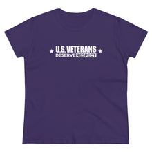 Load image into Gallery viewer, U.S. Veterans Deserve Respect - Women's Heavy Cotton Tee