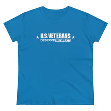 Load image into Gallery viewer, U.S. Veterans Deserve Respect - Women's Heavy Cotton Tee