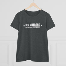 Load image into Gallery viewer, U.S. Veterans Deserve Respect - Women's Heavy Cotton Tee