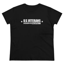 Load image into Gallery viewer, U.S. Veterans Deserve Respect - Women's Heavy Cotton Tee