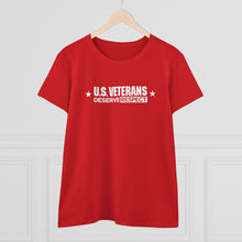 Load image into Gallery viewer, U.S. Veterans Deserve Respect - Women's Heavy Cotton Tee