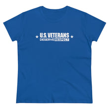 Load image into Gallery viewer, U.S. Veterans Deserve Respect - Women's Heavy Cotton Tee