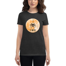 Load image into Gallery viewer, I Bite - Halloween Spider tee - Women's short sleeve t-shirt