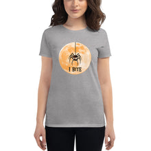 Load image into Gallery viewer, I Bite - Halloween Spider tee - Women's short sleeve t-shirt