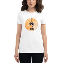 Load image into Gallery viewer, I Bite - Halloween Spider tee - Women's short sleeve t-shirt