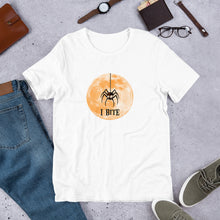 Load image into Gallery viewer, I Bite - Halloween Spider tee - Short-Sleeve Unisex T-Shirt