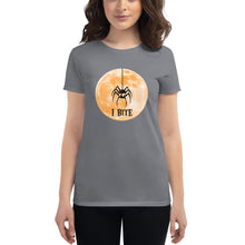 Load image into Gallery viewer, I Bite - Halloween Spider tee - Women's short sleeve t-shirt