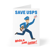 Load image into Gallery viewer, Save the Post Office - cute mailman - Greeting Cards (8 pcs)
