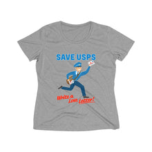 Load image into Gallery viewer, Save the Post Office with Love Letters - Women&#39;s Heather Wicking Tee
