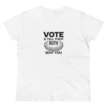 Load image into Gallery viewer, Vote and tell them Ruth sent you - Women&#39;s Heavy Cotton Tee
