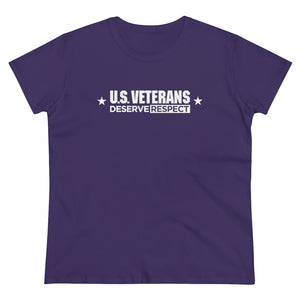 U.S. Veterans Deserve Respect - Women's Heavy Cotton Tee