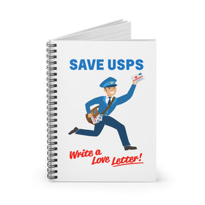 Save the Post Office - Love - Spiral Notebook - Ruled Line