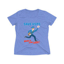 Load image into Gallery viewer, Save the Post Office with Love Letters - Women&#39;s Heather Wicking Tee
