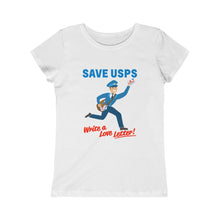 Load image into Gallery viewer, Save the Post Office with love - Girls&#39; Princess Tee
