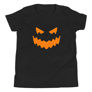 Pumpkin Jack O' Lantern Halloween Tee - Youth Short Sleeve T-Shirt