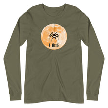 Load image into Gallery viewer, I Bite - Halloween Spider - Unisex Long Sleeve Tee
