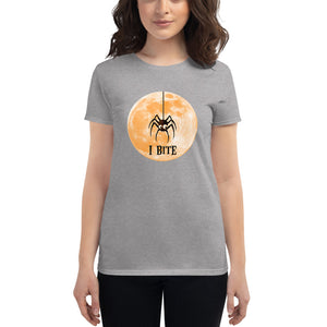 I Bite - Halloween Spider tee - Women's short sleeve t-shirt