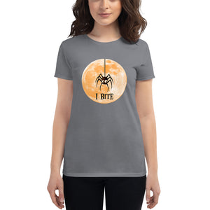 I Bite - Halloween Spider tee - Women's short sleeve t-shirt